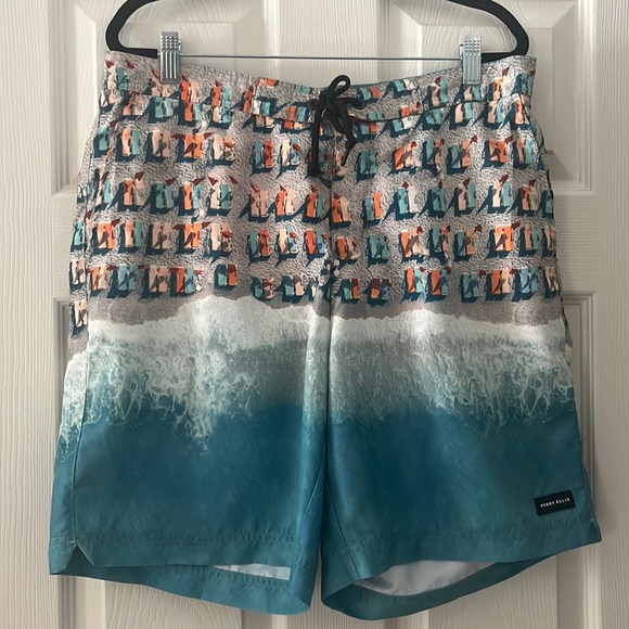 Perry Ellis men’s swim trunks. Aqua Beach SZ: Large - Picture 1 of 7